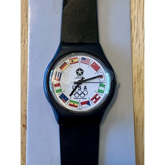 Vintage‎ Chrysler Corporation USA Olympic Watch, Tested New Battery,1980s EUC - Picture 6 of 11